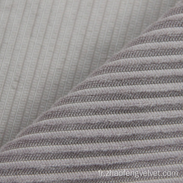 Tissue de velours en velours en velours en velours masculin à rayures en polyester